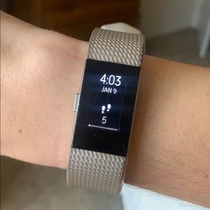 Fitbit Charge 2 with Champagne Band and Charger